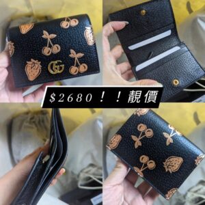 Gucci Black Cherry Woman Wallet
