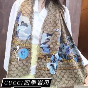 Gucci Floral Square Scarf