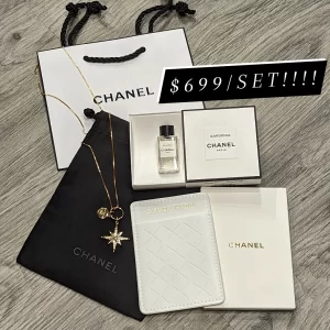 Chanel Perfume + Card Holder Set