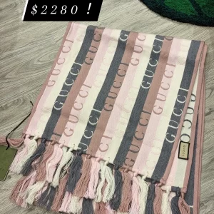 Gucci Pink Logo Scarf