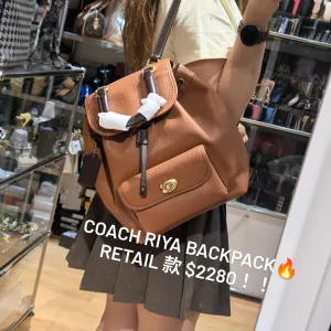 Coach Riya Backpack in Vintage Brown