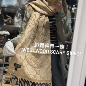 Vivienne Westwood Logo Orb Scarf in Beige