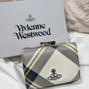 Vivienne Westwood SMALL FRAME WALLET BIOGREEN SAFFIANO PRINTED 3 Orb trifold wallet
